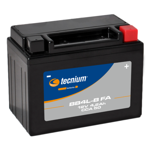 Batterie TECNIUM sans entretien activé usine - BB4L-B Tecnium 1 - AVSmoto Racing Parts 