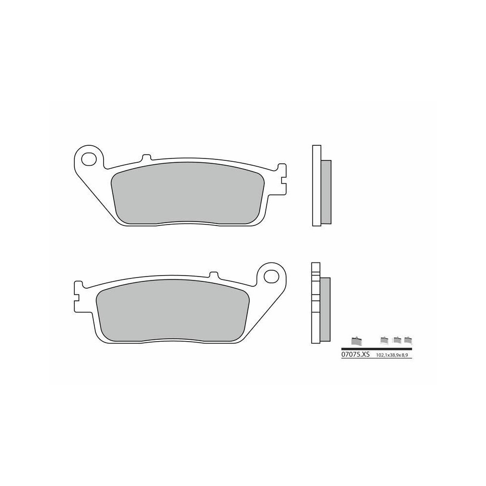 Plaquettes de frein BREMBO Scooter métal fritté - 07075XS Brembo 1 - AVSmoto Racing Parts 