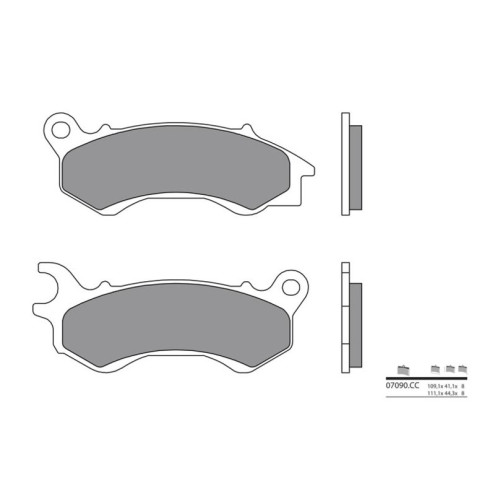 Plaquettes de frein BREMBO Scooter carbone céramique - 07090CC Brembo 1 - AVSmoto Racing Parts 