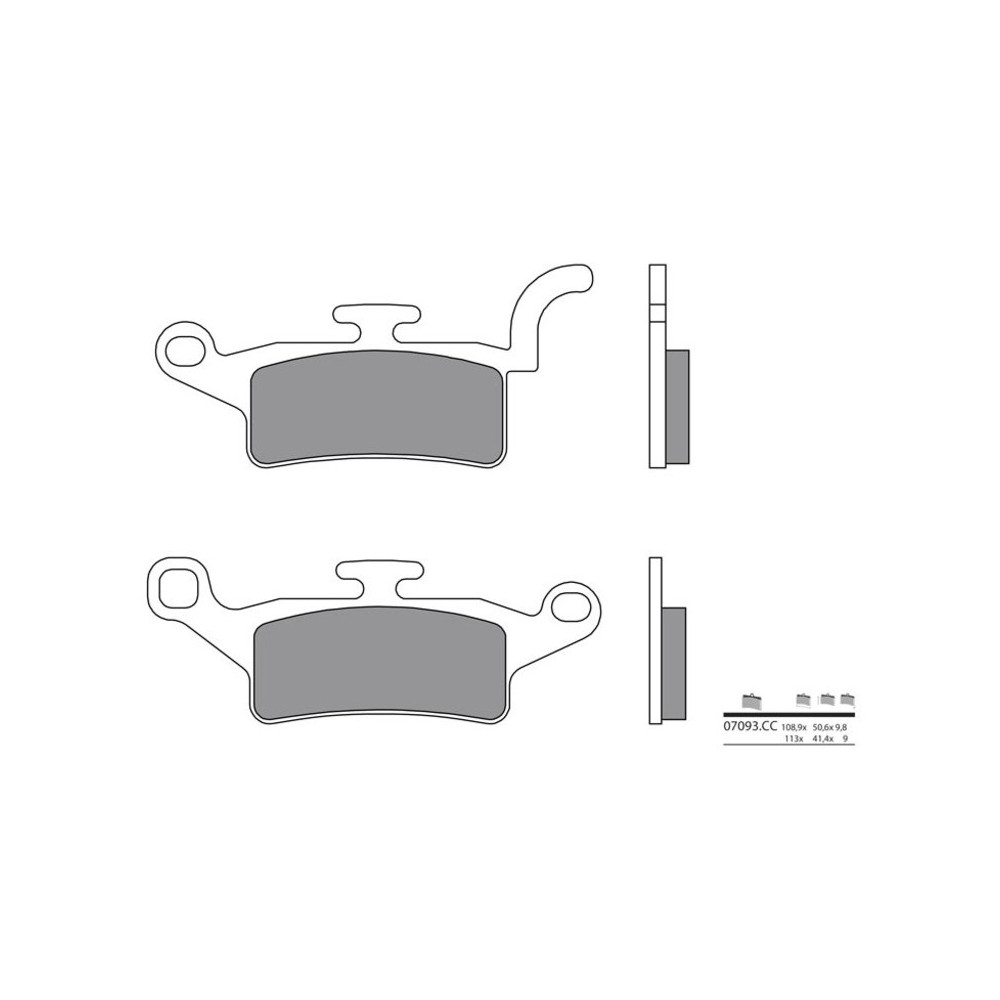 Plaquettes de frein BREMBO Scooter carbone céramique - 07093CC Brembo 1 - AVSmoto Racing Parts 