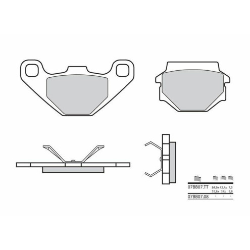 Plaquettes de frein BREMBO route carbone céramique - 07BB0708 Brembo 1 - AVSmoto Racing Parts 