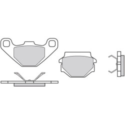 Plaquettes de frein BREMBO route carbone céramique - 07BB0708 Brembo 2 - AVSmoto Racing Parts 