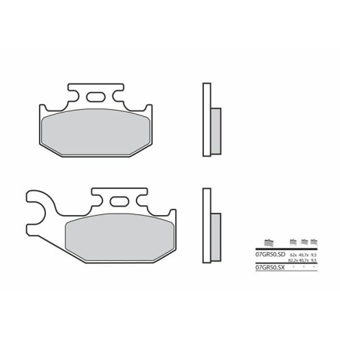 Plaquettes de frein BREMBO Off-Road métal fritté - 07GR50SD Brembo 1 - AVSmoto Racing Parts 