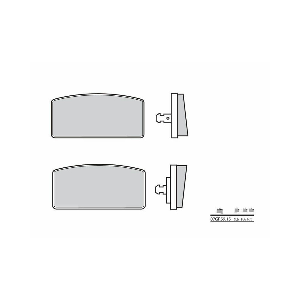 Plaquettes de frein BREMBO route carbone céramique - 07GR5915 Brembo 1 - AVSmoto Racing Parts 