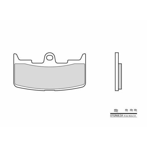 Plaquettes de frein BREMBO route métal fritté - 07GR68SA Brembo 1 - AVSmoto Racing Parts 