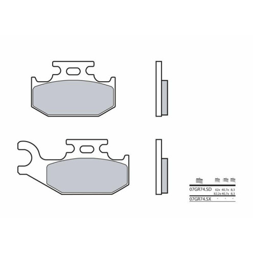 Plaquettes de frein BREMBO Off-Road métal fritté - 07GR74SD Brembo 1 - AVSmoto Racing Parts 