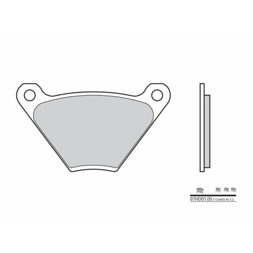 Plaquettes de frein BREMBO route carbone céramique - 07HD0105 Brembo 1 - AVSmoto Racing Parts 