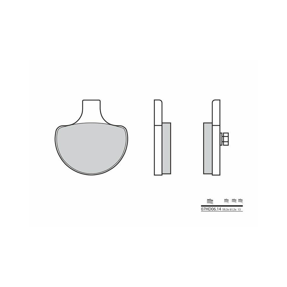 Plaquettes de frein BREMBO route carbone céramique - 07HD0614 Brembo 1 - AVSmoto Racing Parts 