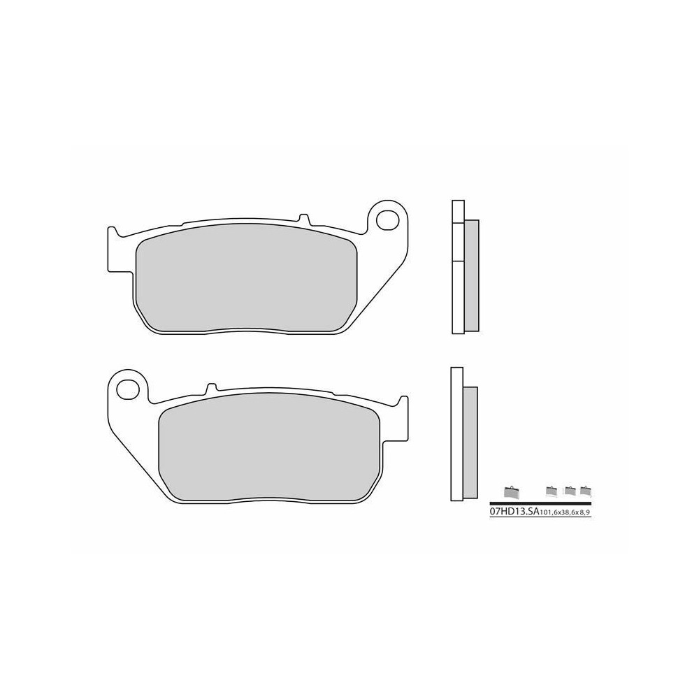 Plaquettes de frein BREMBO route métal fritté - 07HD13SA Brembo 1 - AVSmoto Racing Parts 