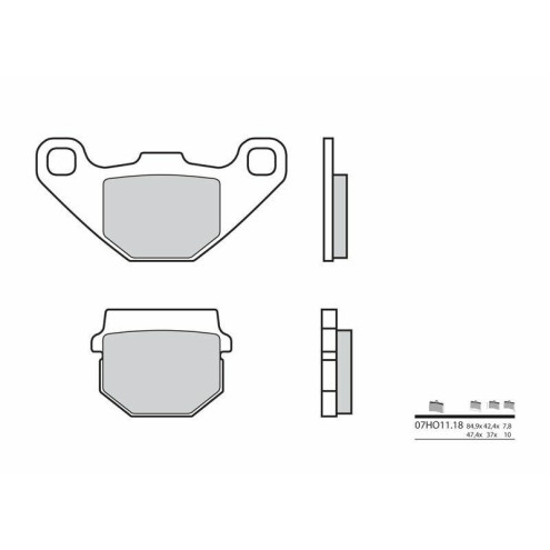 Plaquettes de frein BREMBO route carbone céramique - 07HO1118 Brembo 1 - AVSmoto Racing Parts 