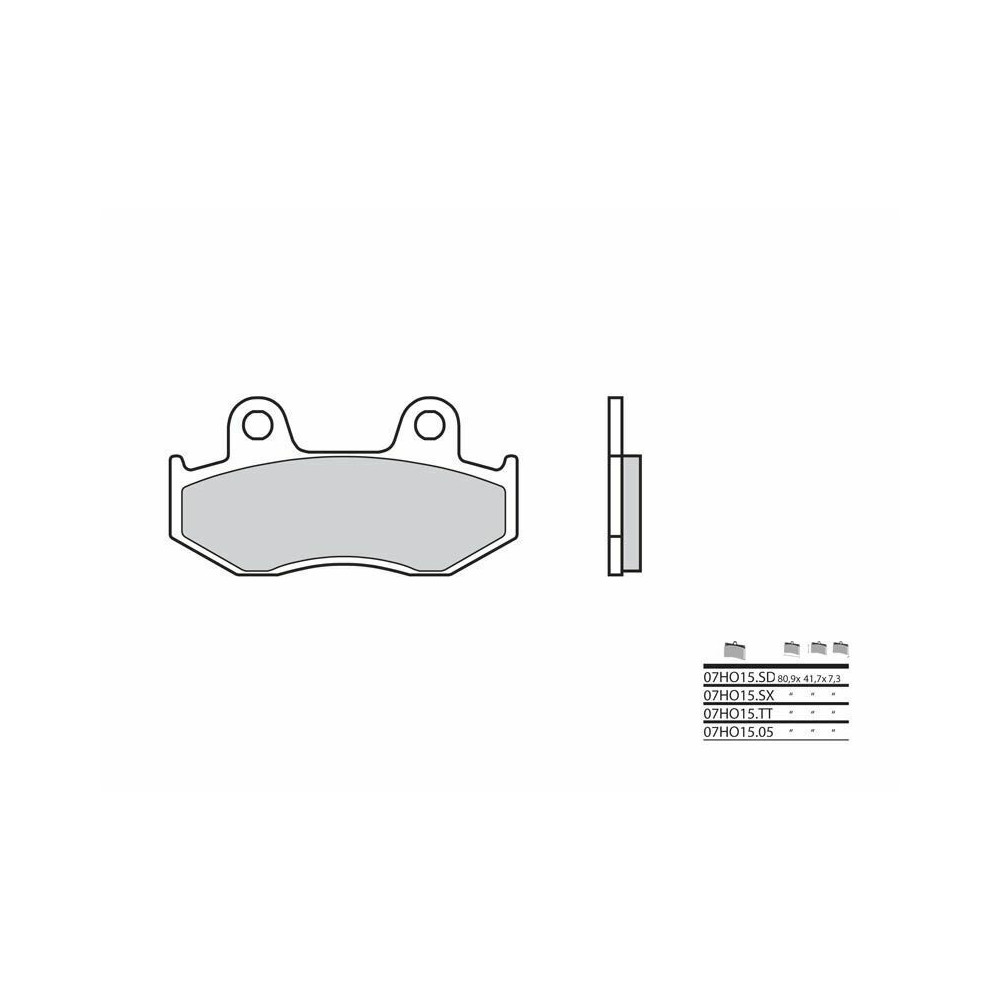 Plaquettes de frein BREMBO route carbone céramique - 07HO1505 Brembo 1 - AVSmoto Racing Parts 