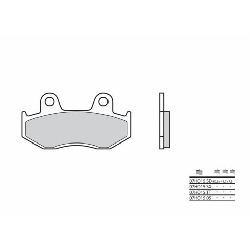 Plaquettes de frein BREMBO route carbone céramique - 07HO1505 Brembo 1 - AVSmoto Racing Parts 