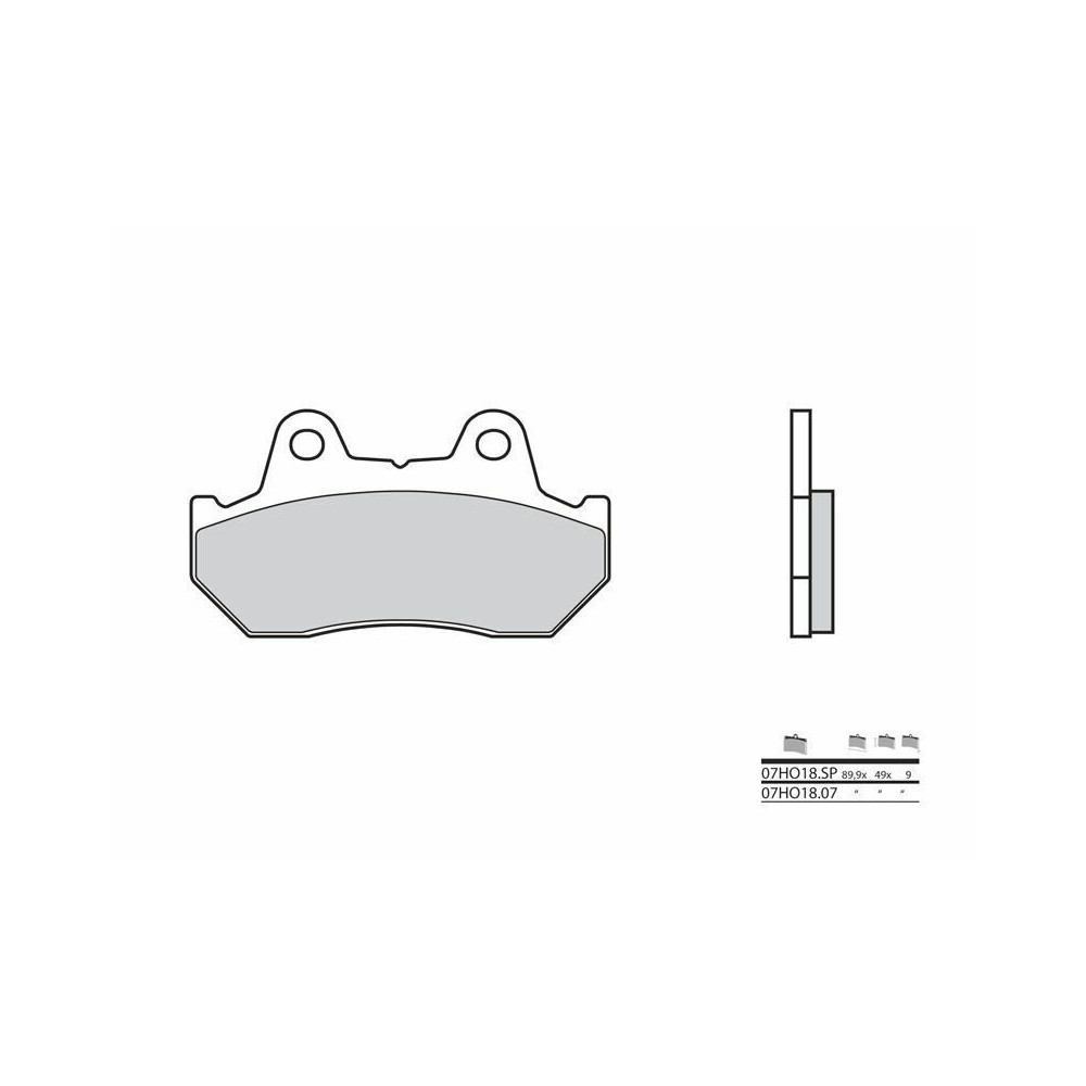 Plaquettes de frein BREMBO route carbone céramique - 07HO1807 Brembo 1 - AVSmoto Racing Parts 