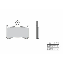 Plaquettes de frein BREMBO route carbone céramique - 07HO2807 Brembo 1 - AVSmoto Racing Parts 