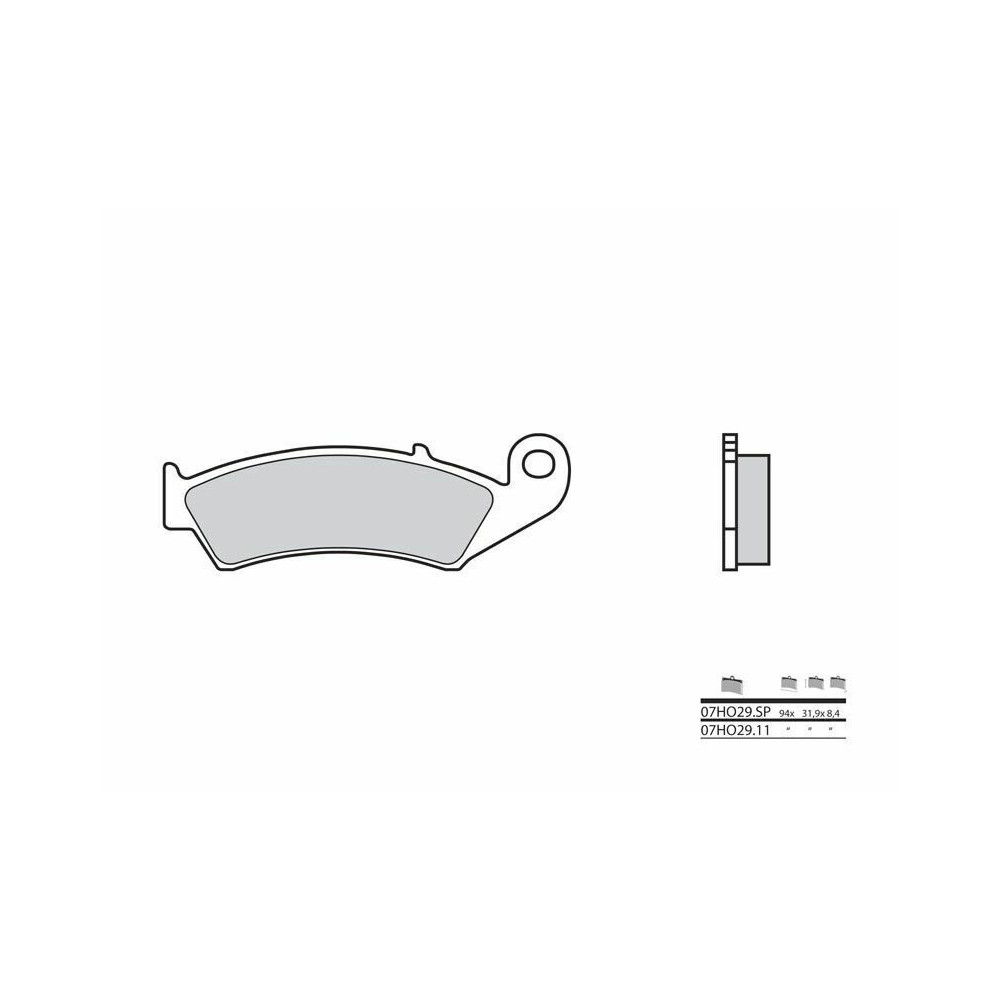 Plaquettes de frein BREMBO route métal fritté - 07HO29SP Brembo 1 - AVSmoto Racing Parts 