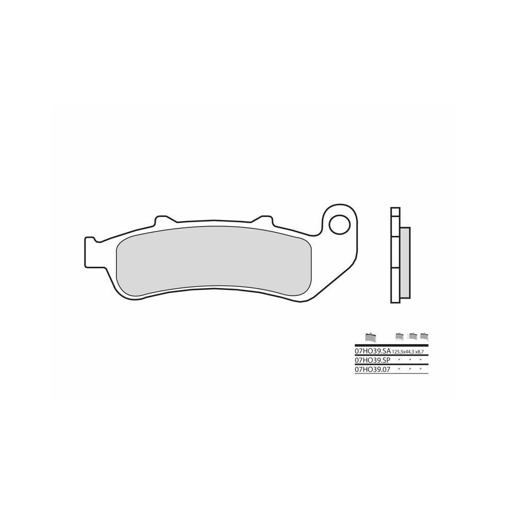 Plaquettes de frein BREMBO route carbone céramique - 07HO3907 Brembo 1 - AVSmoto Racing Parts 