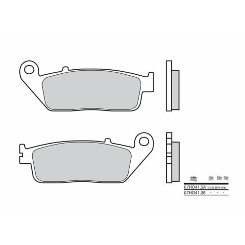 Plaquettes de frein BREMBO route carbone céramique - 07HO4108 Brembo 1 - AVSmoto Racing Parts 