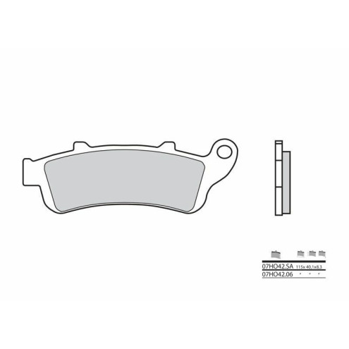 Plaquettes de frein BREMBO route carbone céramique - 07HO4206 Brembo 1 - AVSmoto Racing Parts 