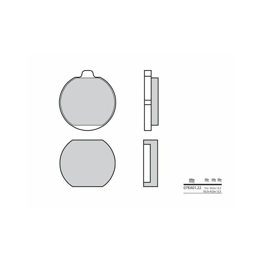 Plaquettes de frein BREMBO route carbone céramique - 07KA0122 Brembo 1 - AVSmoto Racing Parts 