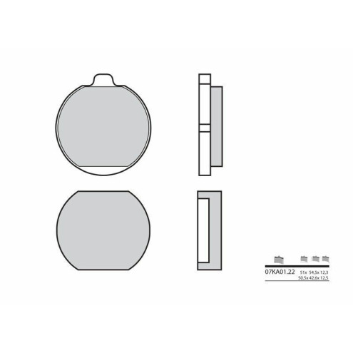 Plaquettes de frein BREMBO route carbone céramique - 07KA0122 Brembo 1 - AVSmoto Racing Parts 