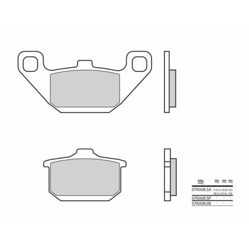 Plaquettes de frein BREMBO route carbone céramique - 07KA0808 Brembo 1 - AVSmoto Racing Parts 