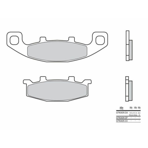 Plaquettes de frein BREMBO route carbone céramique - 07KA0933 Brembo 1 - AVSmoto Racing Parts 