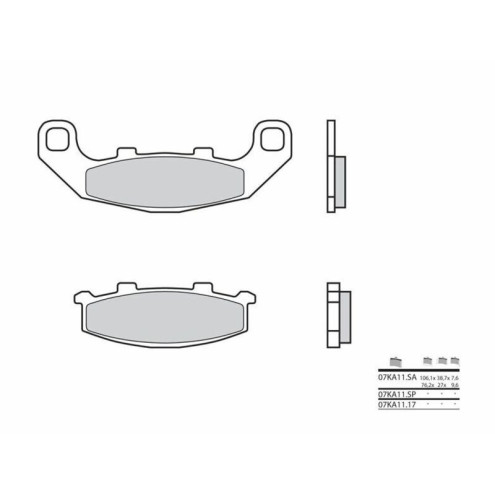 Plaquettes de frein BREMBO route carbone céramique - 07KA1117 Brembo 1 - AVSmoto Racing Parts 