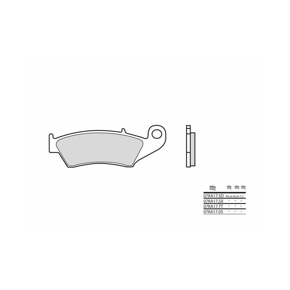 Plaquettes de frein BREMBO route carbone céramique - 07KA1705 Brembo 1 - AVSmoto Racing Parts 