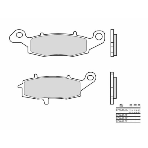 Plaquettes de frein BREMBO route carbone céramique - 07KA1807 Brembo 1 - AVSmoto Racing Parts 