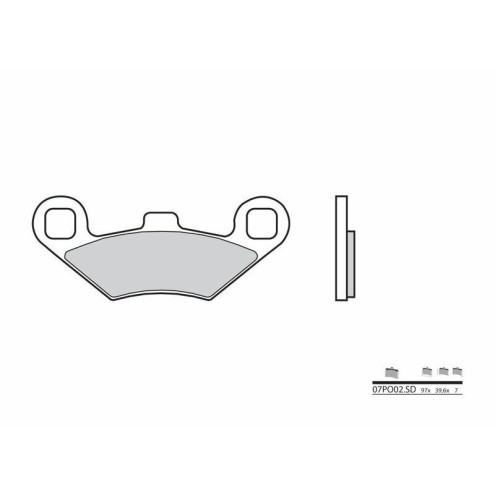 Plaquettes de frein BREMBO Off-Road métal fritté - 07PO02SD Brembo 1 - AVSmoto Racing Parts 