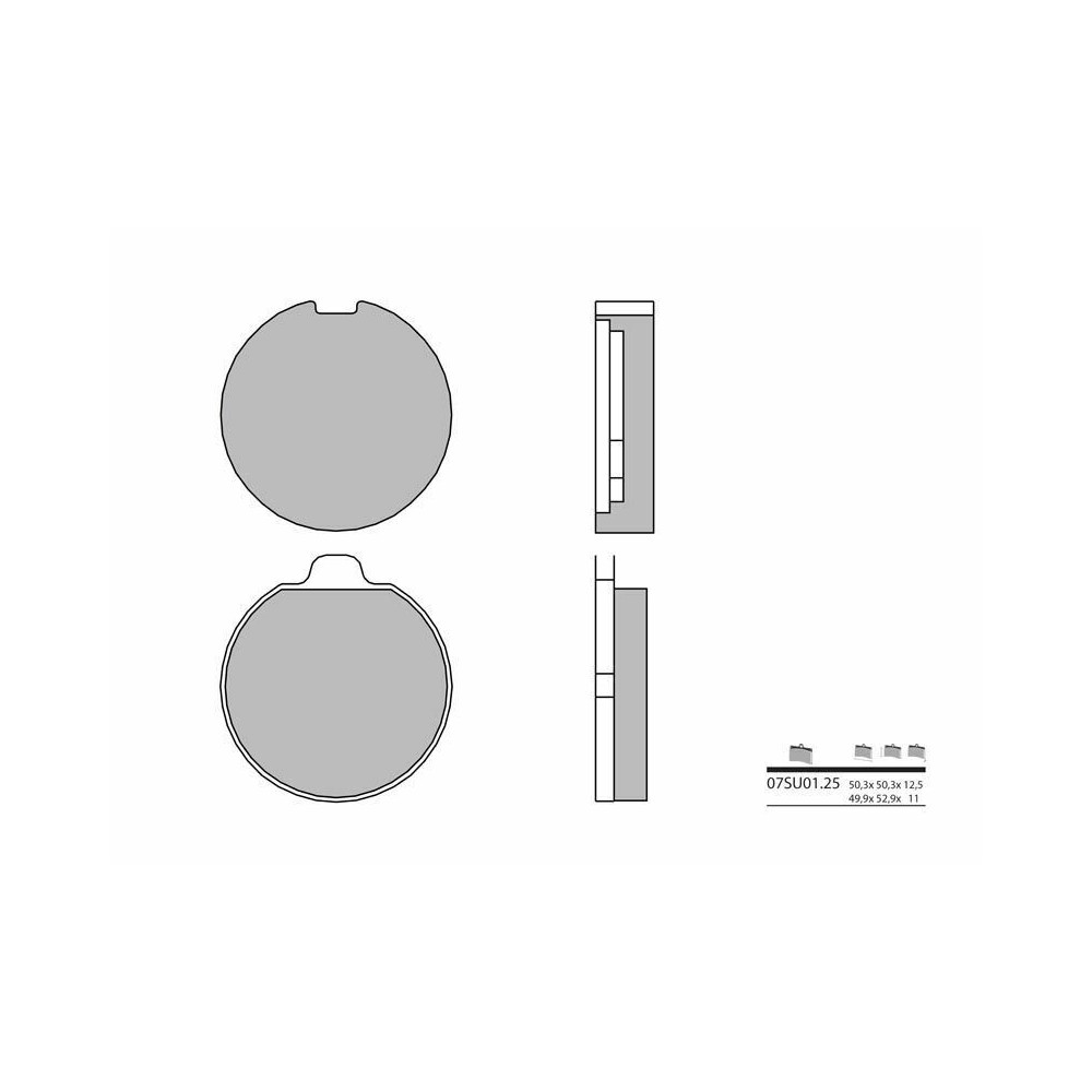 Plaquettes de frein BREMBO route carbone céramique - 07SU0125 Brembo 1 - AVSmoto Racing Parts 