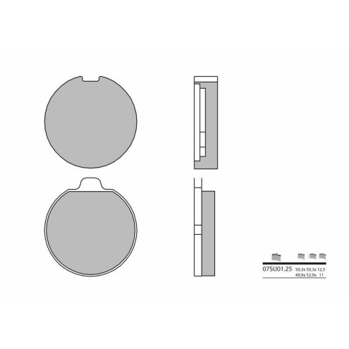 Plaquettes de frein BREMBO route carbone céramique - 07SU0125 Brembo 1 - AVSmoto Racing Parts 