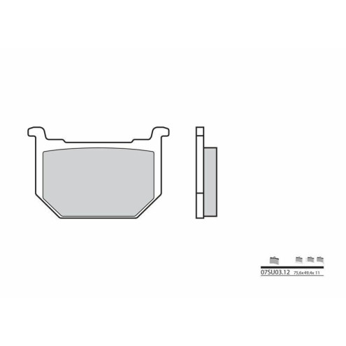 Plaquettes de frein BREMBO route carbone céramique - 07SU0312 Brembo 1 - AVSmoto Racing Parts 