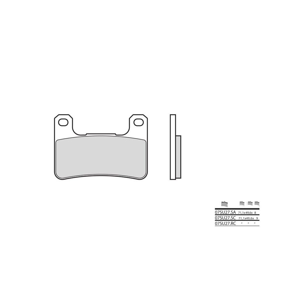 Plaquettes de frein BREMBO route métal fritté - 07SU27LA Brembo 1 - AVSmoto Racing Parts 