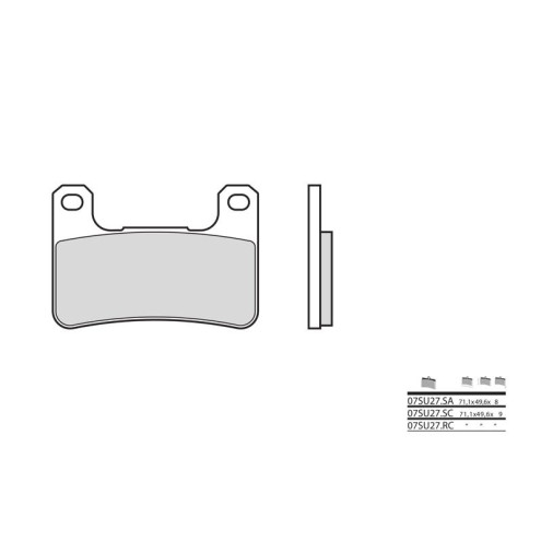 Plaquettes de frein BREMBO route métal fritté - 07SU27LA Brembo 1 - AVSmoto Racing Parts 