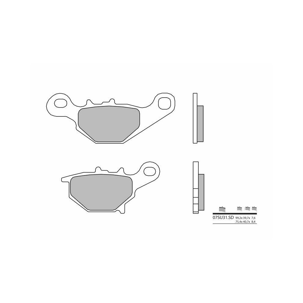 Plaquettes de frein BREMBO Off-Road métal fritté - 07SU31SD Brembo 1 - AVSmoto Racing Parts 