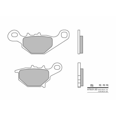 Plaquettes de frein BREMBO Off-Road métal fritté - 07SU31SD Brembo 1 - AVSmoto Racing Parts 