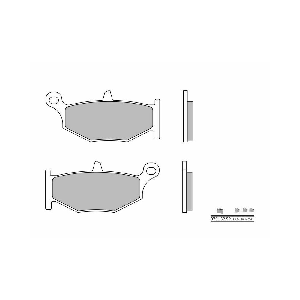 Plaquettes de frein BREMBO route métal fritté - 07SU32SP Brembo 1 - AVSmoto Racing Parts 