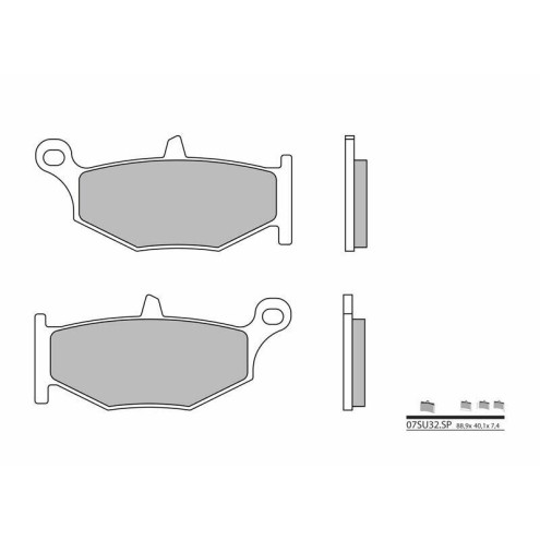 Plaquettes de frein BREMBO route métal fritté - 07SU32SP Brembo 1 - AVSmoto Racing Parts 