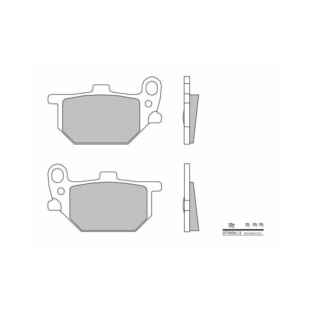 Plaquettes de frein BREMBO route carbone céramique - 07YA0413 Brembo 1 - AVSmoto Racing Parts 