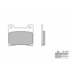 Plaquettes de frein BREMBO route carbone céramique - 07YA1107 Brembo 1 - AVSmoto Racing Parts 