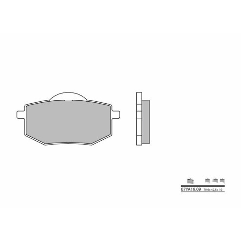 Plaquettes de frein BREMBO route carbone céramique - 07YA1909 Brembo 1 - AVSmoto Racing Parts 