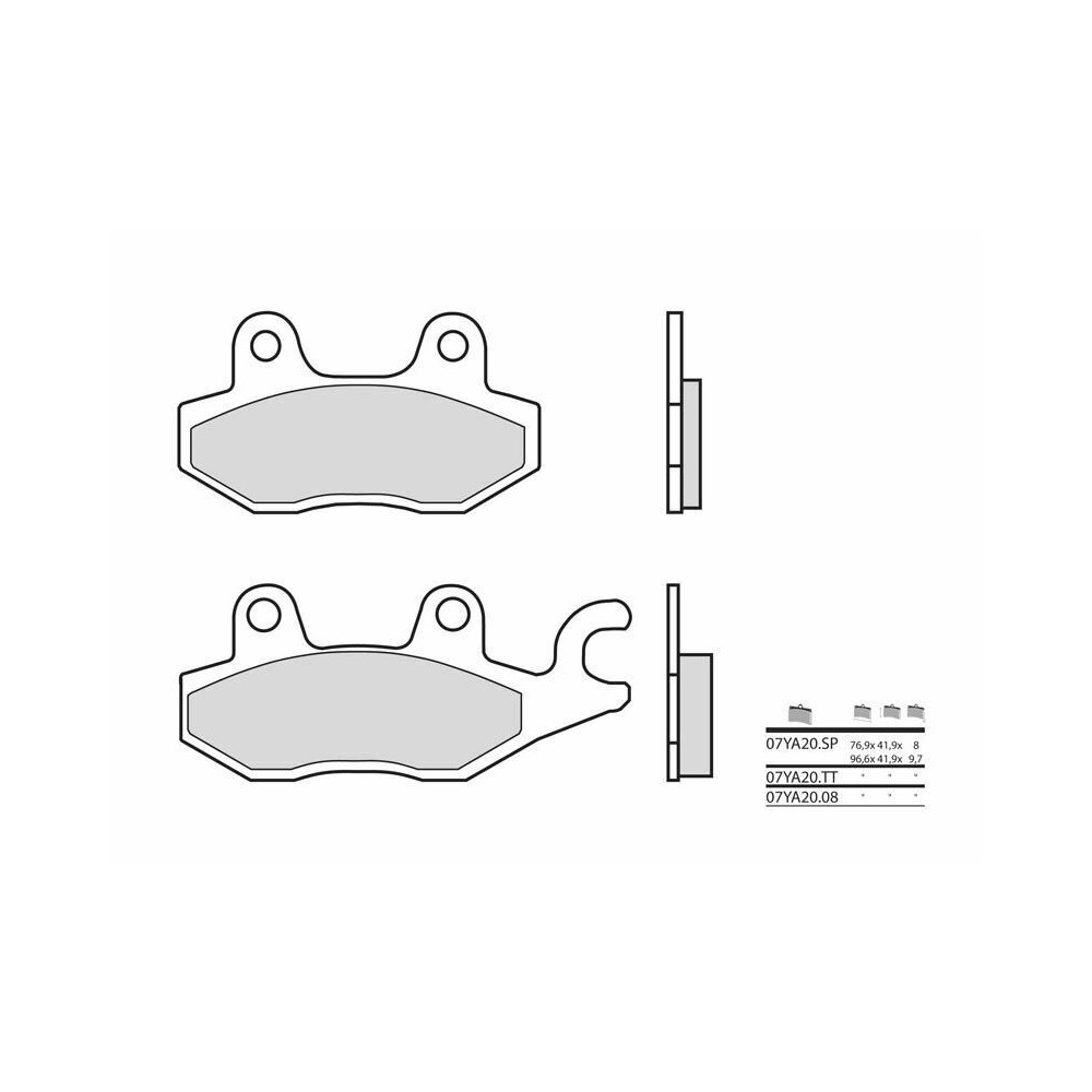 Plaquettes de frein BREMBO route carbone céramique - 07YA2008 Brembo 1 - AVSmoto Racing Parts 