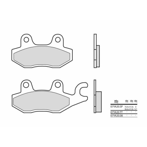 Plaquettes de frein BREMBO route carbone céramique - 07YA2008 Brembo 1 - AVSmoto Racing Parts 