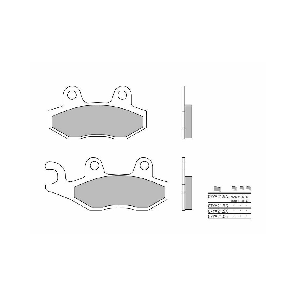 Plaquettes de frein BREMBO route carbone céramique - 07YA2106 Brembo 1 - AVSmoto Racing Parts 