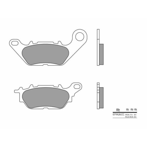 Plaquettes de frein BREMBO route carbone céramique - 07YA28CC Brembo 1 - AVSmoto Racing Parts 