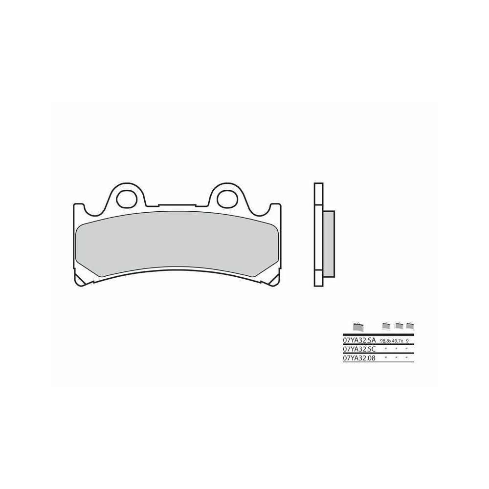 Plaquettes de frein BREMBO route métal fritté - 07YA32SA Brembo 1 - AVSmoto Racing Parts 