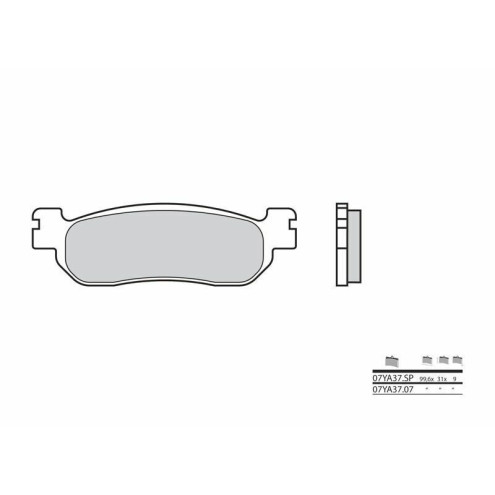 Plaquettes de frein BREMBO route carbone céramique - 07YA3707 Brembo 1 - AVSmoto Racing Parts 