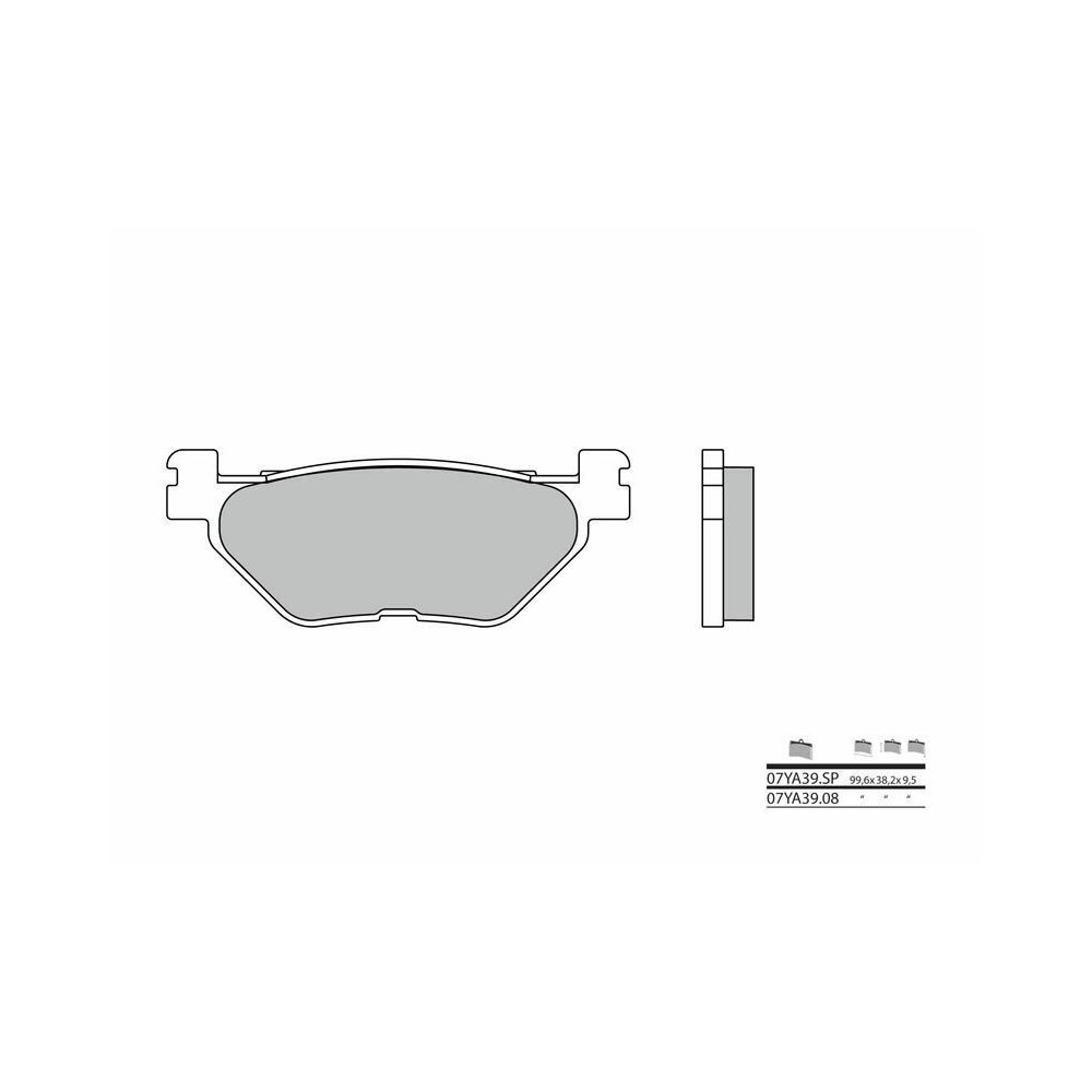 Plaquettes de frein BREMBO route métal fritté - 07YA39SP Brembo 1 - AVSmoto Racing Parts 