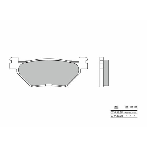 Plaquettes de frein BREMBO route métal fritté - 07YA39SP Brembo 1 - AVSmoto Racing Parts 